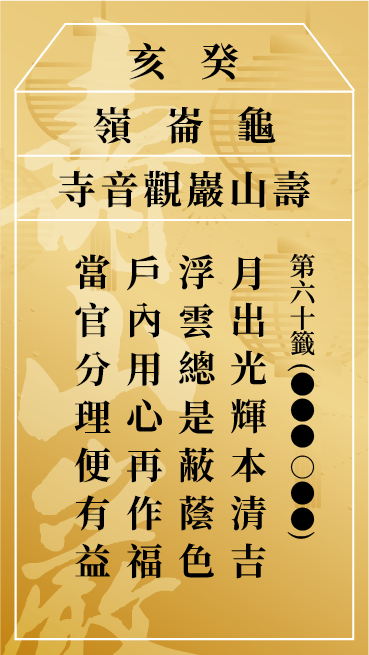 第六十籤 癸亥